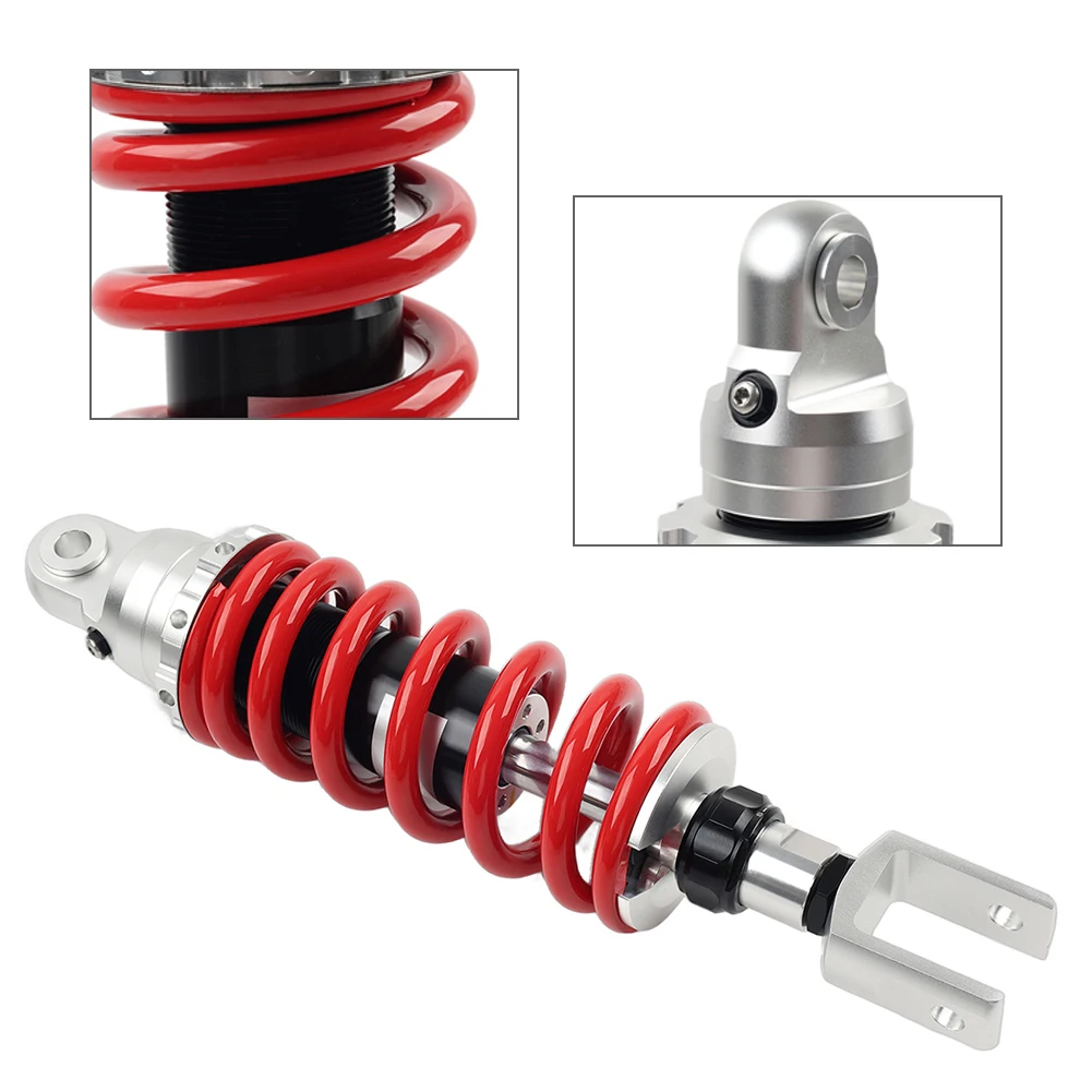 Motorcycle 320mm Shock Suspension Clevis Absorber 10mm Spring For Universal For Kawasaki For Suzuki For Honda Aluminum Red