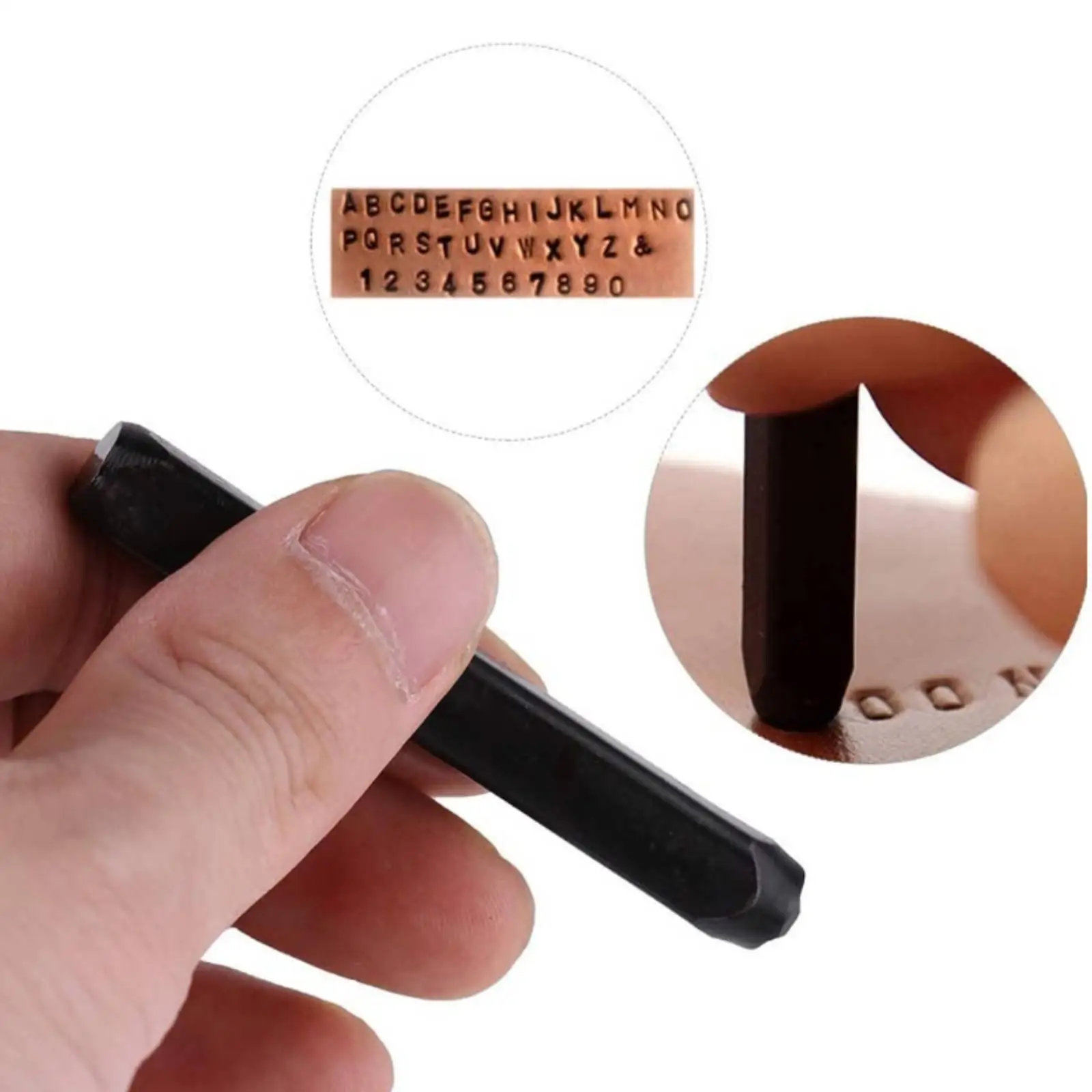 36 Pieces Alphabet Number Stamp Set Easy to Use Steel Punch Stamps High Hardness