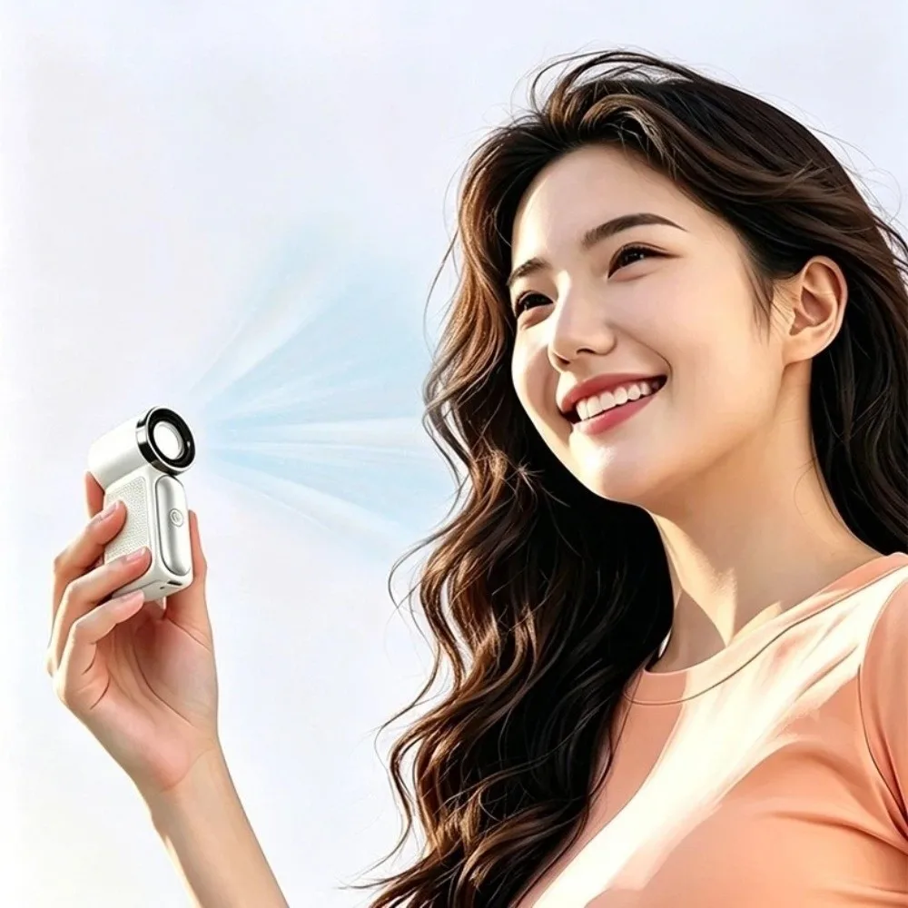 High Speed Mini Handheld Fan 100 Adjustable Settings USB Rechargeable Desk Fan LED Display Ultra-quiet Pocket Hand-held Fans