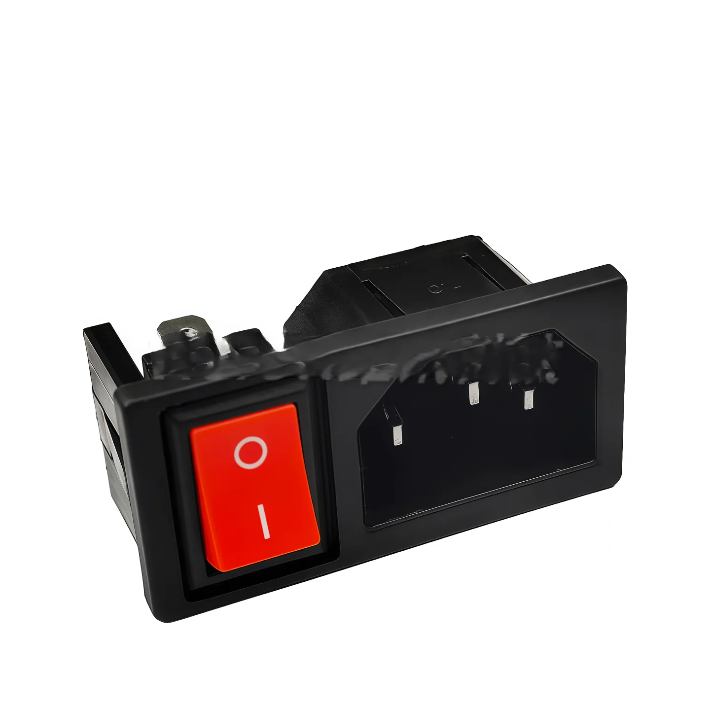 AC-03A 2-in-1 AC Power Socket with Ship Type Switch, Light, Card Slot, Embedded, Pin-shaped view 2