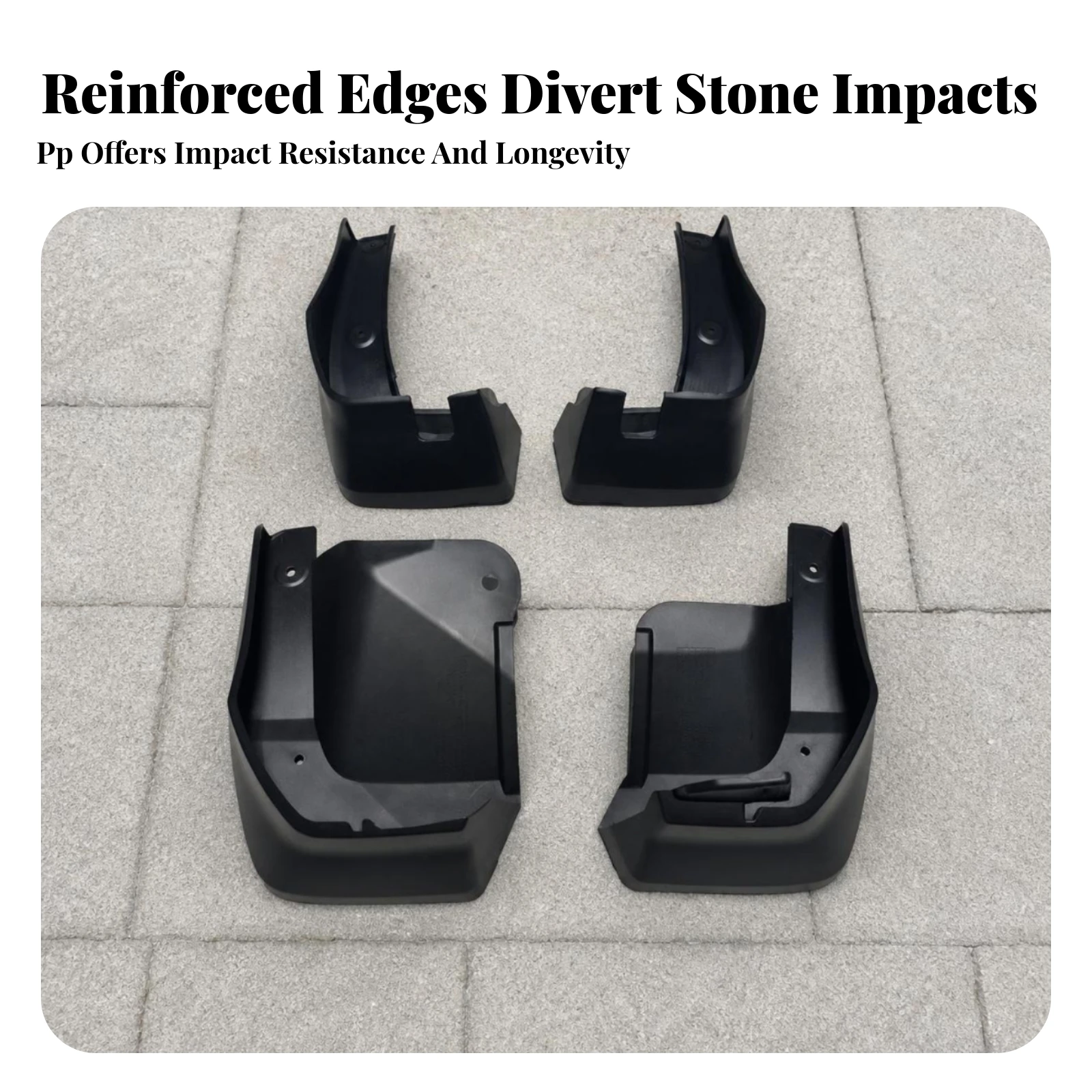 4 Pieces Mud Flaps Long-Lasting Wheel Arch Mud Flaps Car Mudguards Tough-Wearing Automotive Accessories Rigid