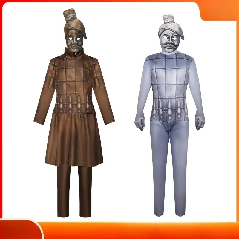 

Anime Terracotta Army Cosplay Costume Full Set Ancient Chinese Warrior Uniform for Stage Performance Theatrical Role Play Show