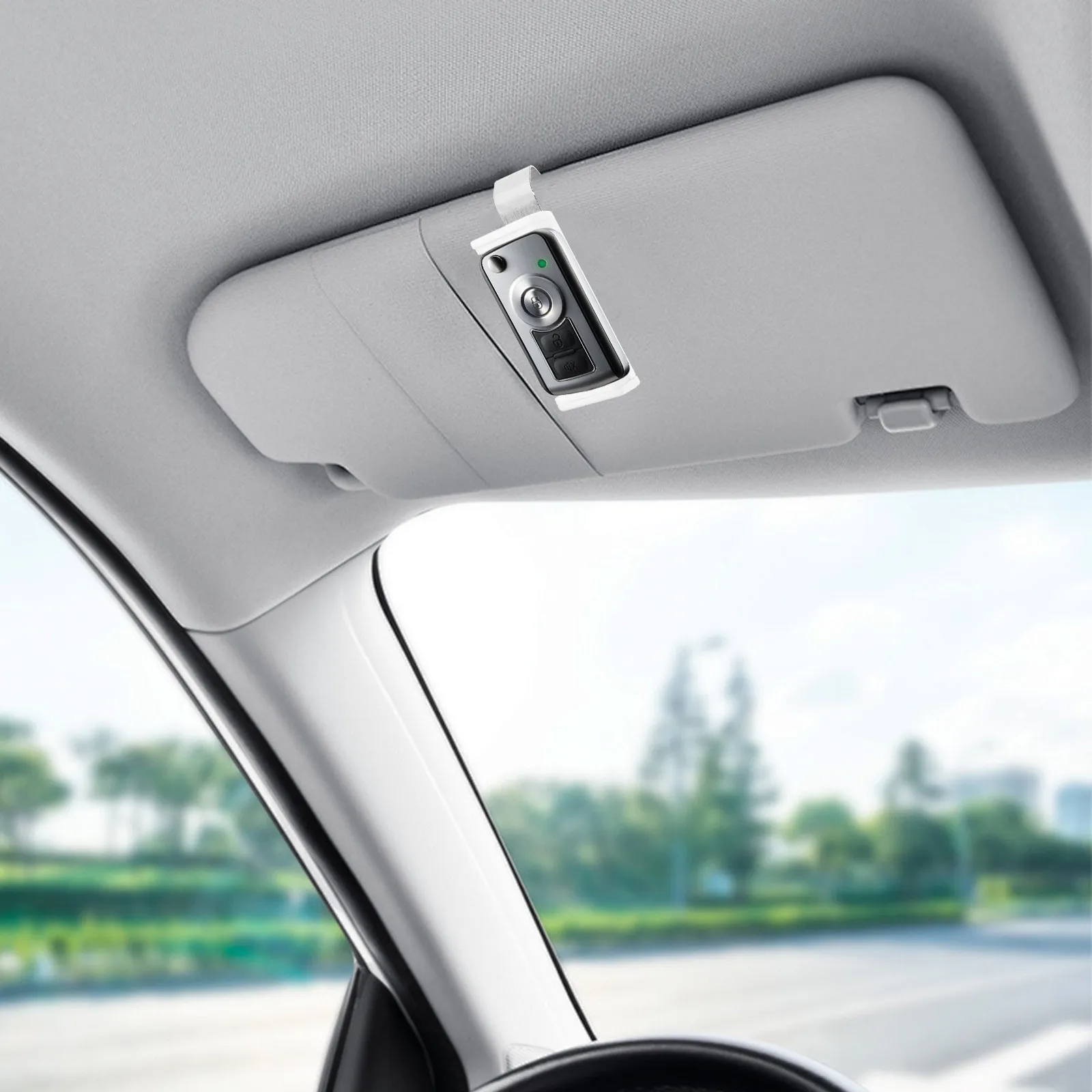 Universal Sun Visor Clip for Garage Door Remote Gate Remote Car Key Organizer Sturdy Clip Design Easy Setup No Tools Required