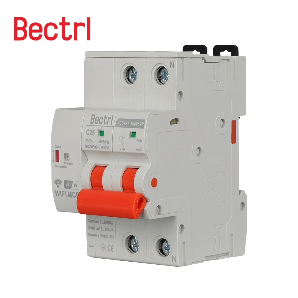 Imagem -04 - Wifi Smart Circuit Breaker Proteção contra Curto-circuito Cronometrado Interruptor Recluso Controle Remoto 2p3p4p