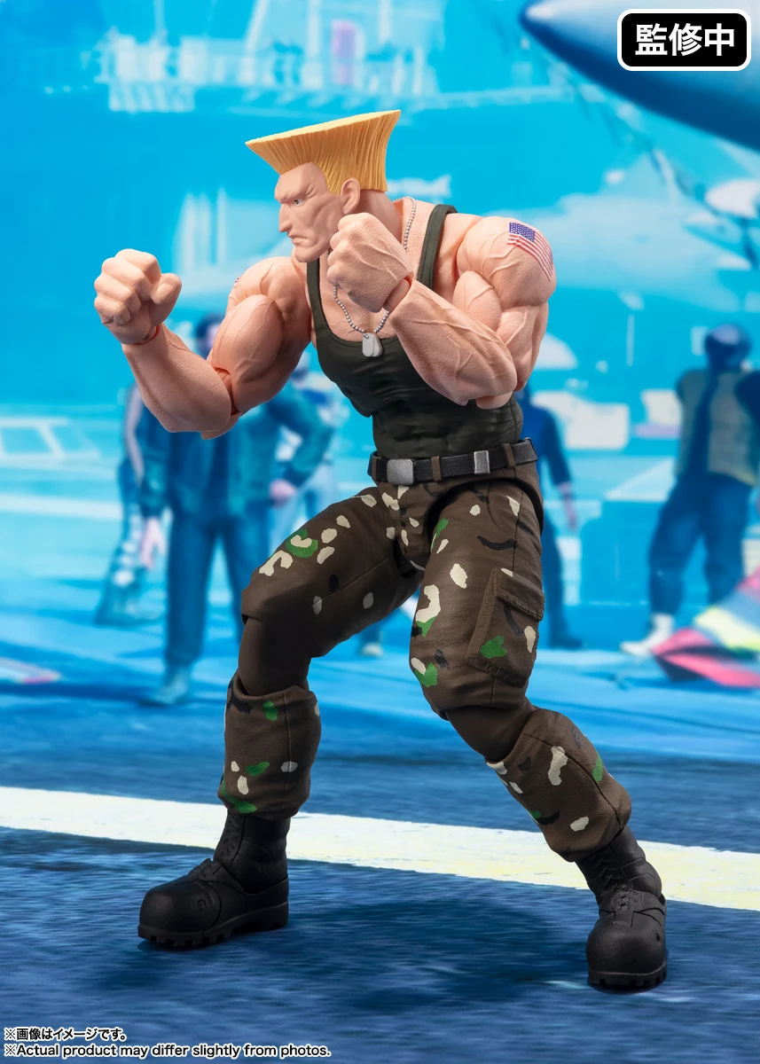 In Stock Original Anime Street Fighter Guile S.H.Figuarts Sutorito Faita PVC Action Figure SHF Collection TAMASHI Toy Doll Model