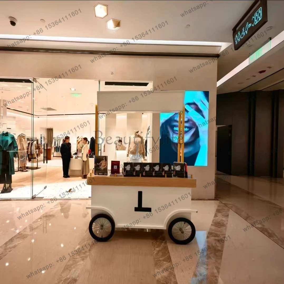 Stall cart custom night market shopping mall movable promotion outdoor milk tea company commercial float