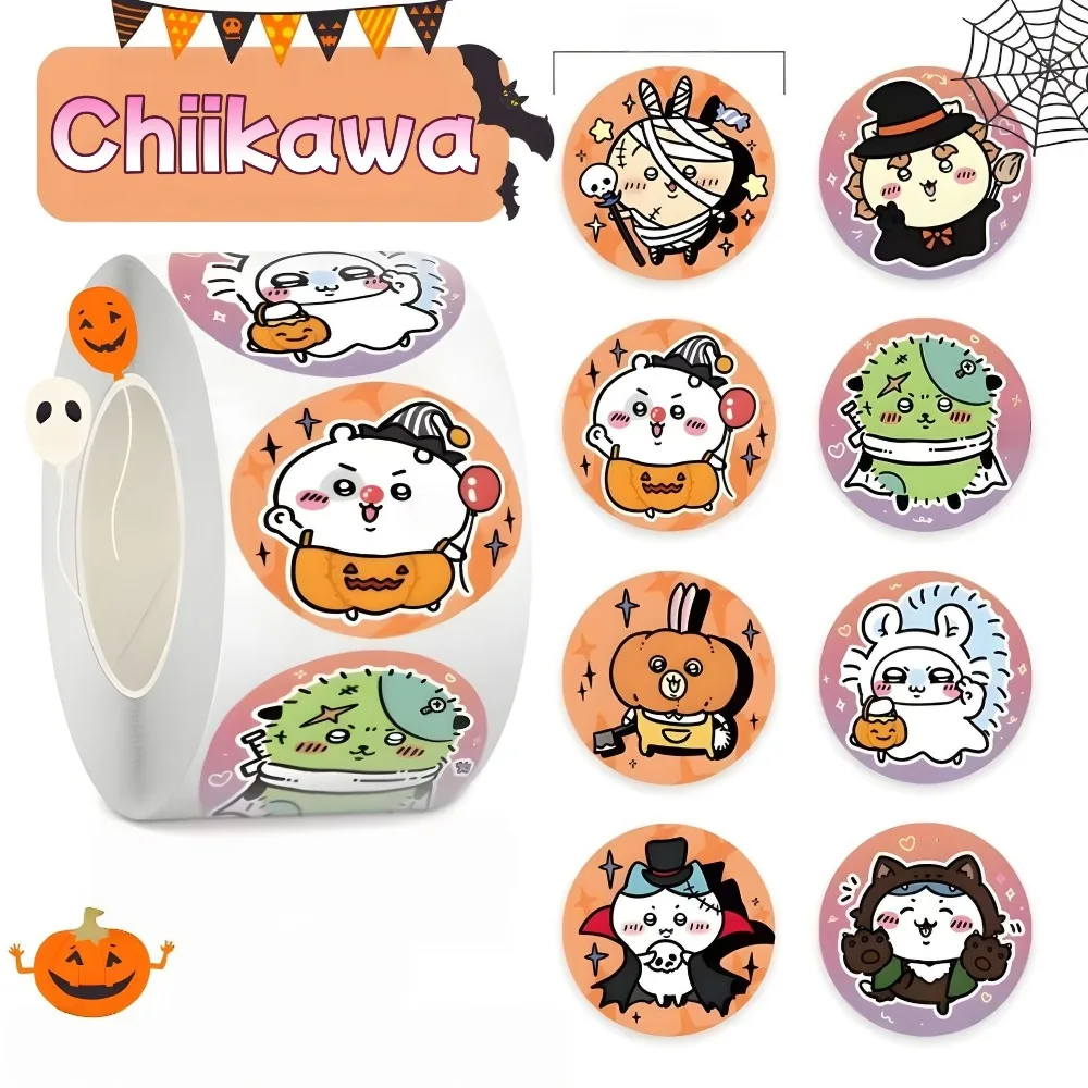 Set di matite automatiche eleganti, merchandising anime, matite da scrittura carine e resistenti per studenti, adesivi ricci Chiikawa per Halloween