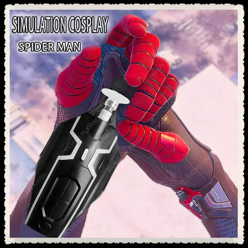 

2024 Fully Automatic Spider-man: Far From Home Spiderman Web Shooters Spider Silk Rope Device Cosplay Props Toy Christmas Gift