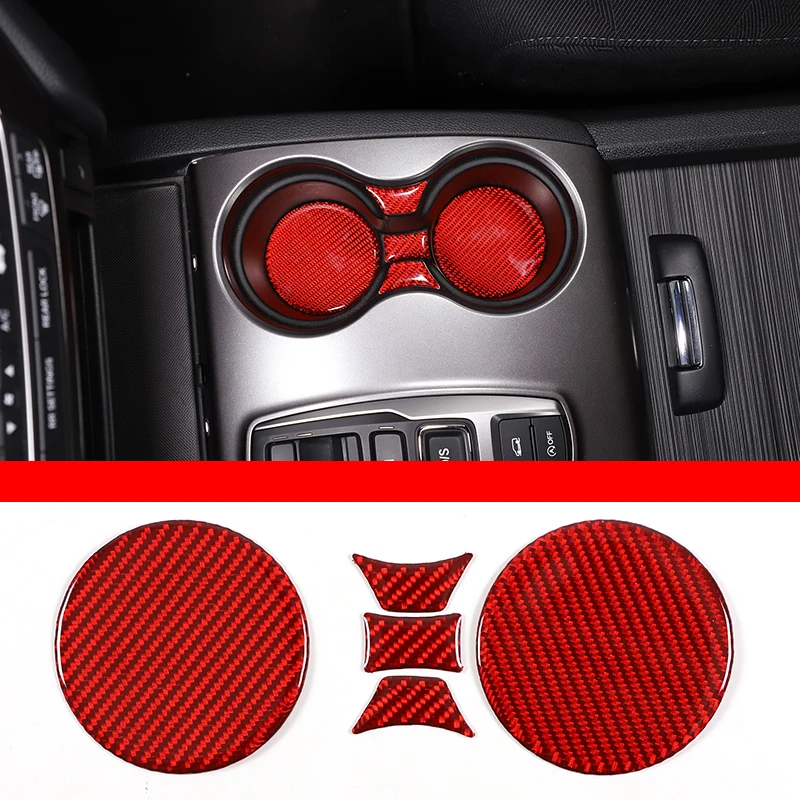 

For Honda Pilot 2015-2022 Soft Carbon Fiber Car Water Coaster Cup Mat Bottle Holder Anti-slip Cover Trim Sticker Car Accessories