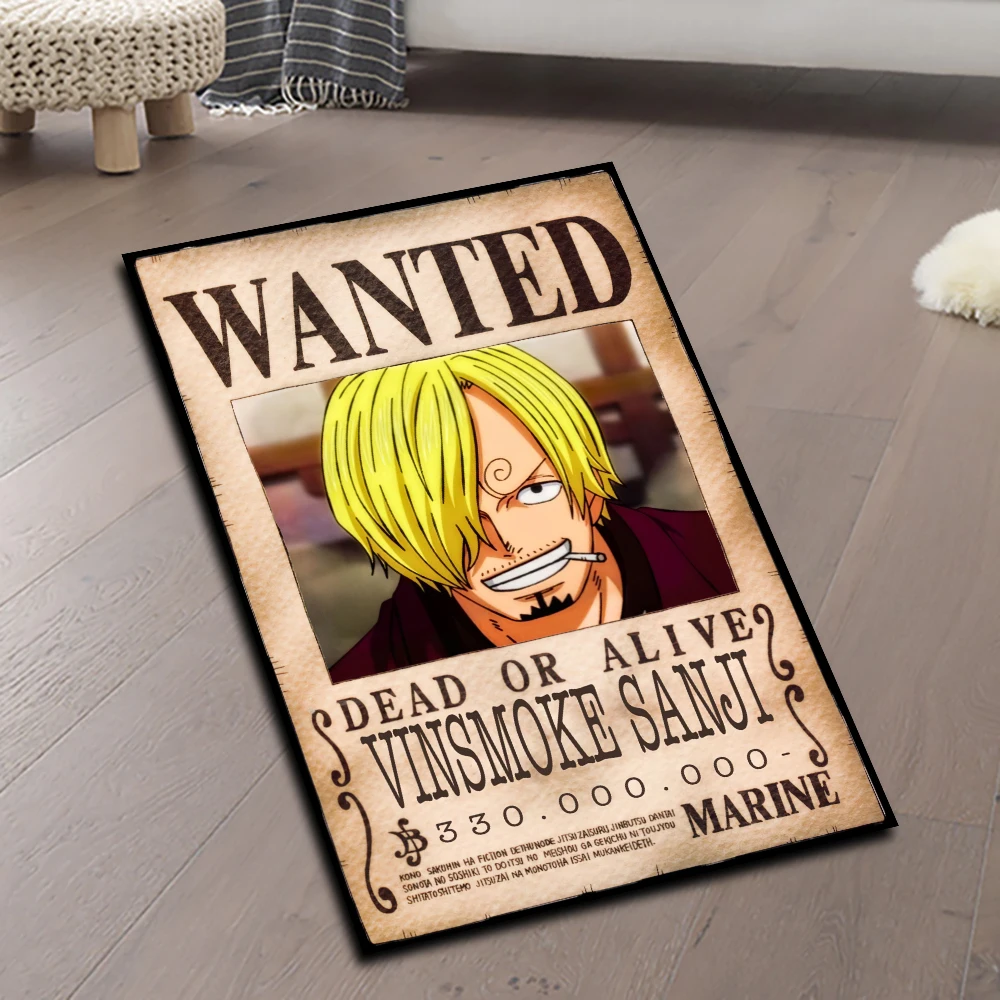 Alfombra de Animes figura Ace estilo Popular Nika Sanji One Piece Luffy personalizar alfombra de dibujos animados alfombra hecha a mano alfombra para decoración del hogar