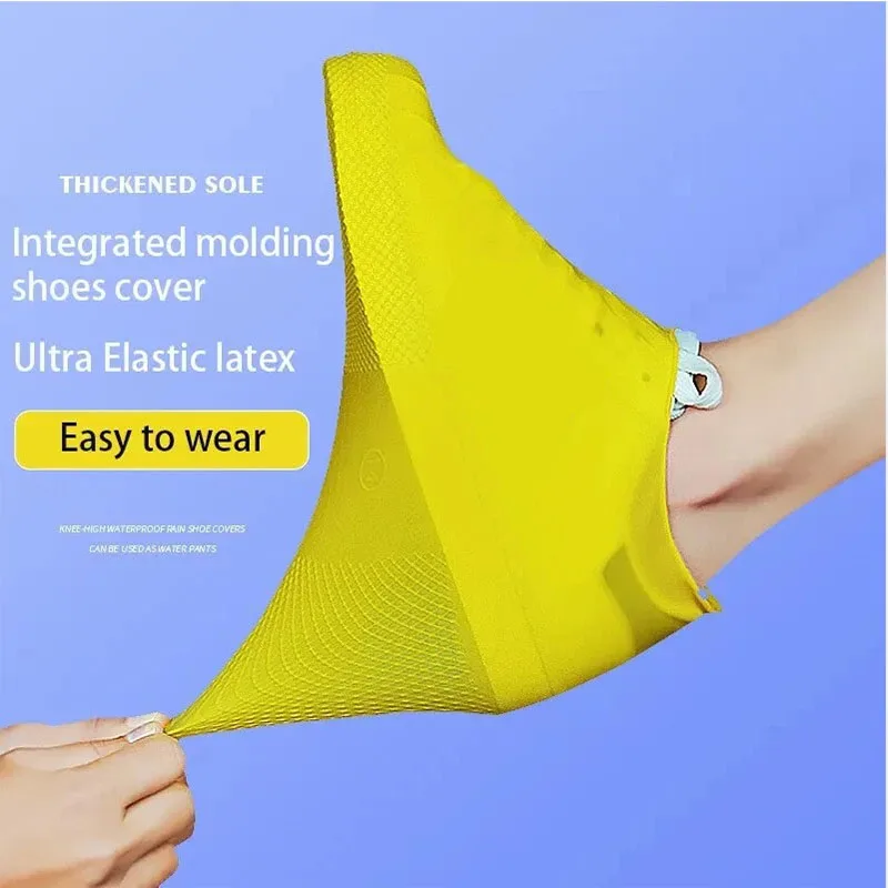 Silicone Rain Shoe Covers Rubber Rain Boots Cover for Rain Shoes Protector Silicone Shoes Overcoat Anti Slip