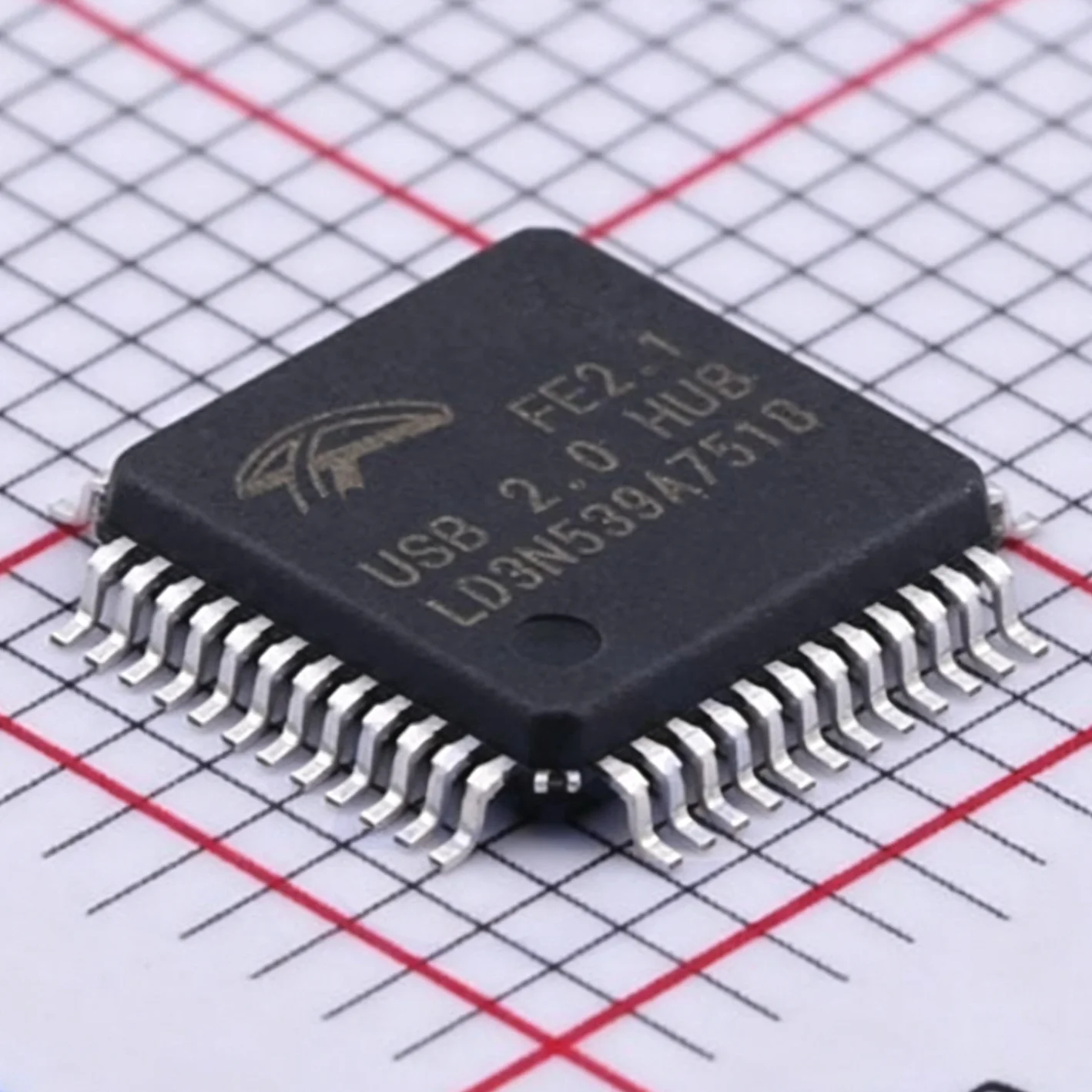 5PCS FE2.1 USB 2.0 HUB FE2.1-CQFP48A LQFP-48(7x7) SMD48Pin NEW Original Genuine IC chip USB 2.0 HIGH SPEED 7-PORT HUB CONTROLLER