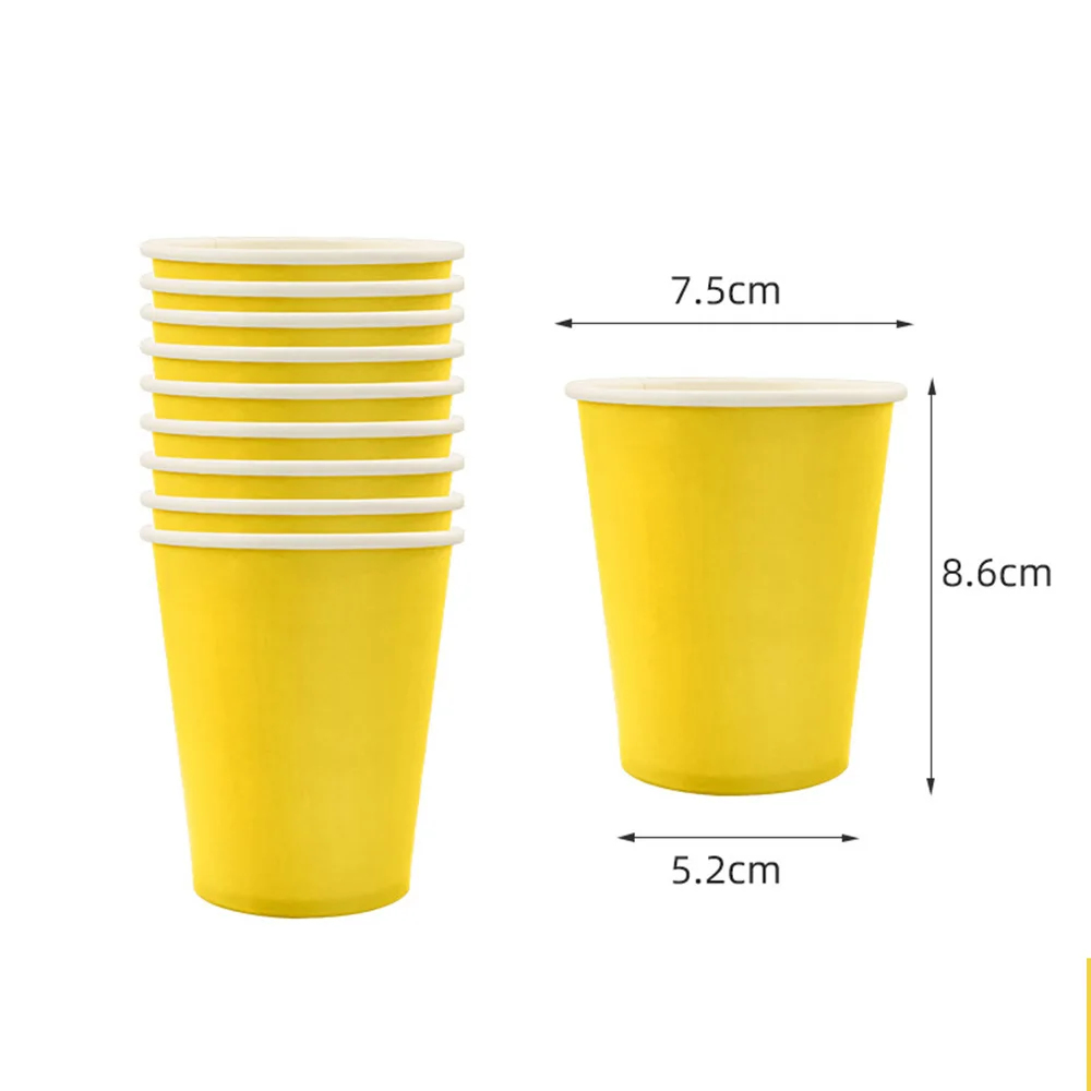 10–300 Stück Partybecher, einfarbig, Einweg-Trinkbecher, Papier-Kaffeebecher, Hochzeit, Babyparty, Geburtstag, Party-Dekoration, Zubehör – Detail 6