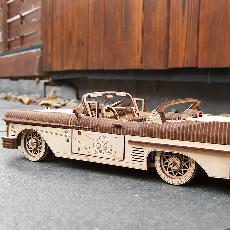 3D Wooden Assembly Model Classic Car Design DIY, Birthday Gifts, 3D Puzzles, Creative Ornaments Paying Tribute To The Classics