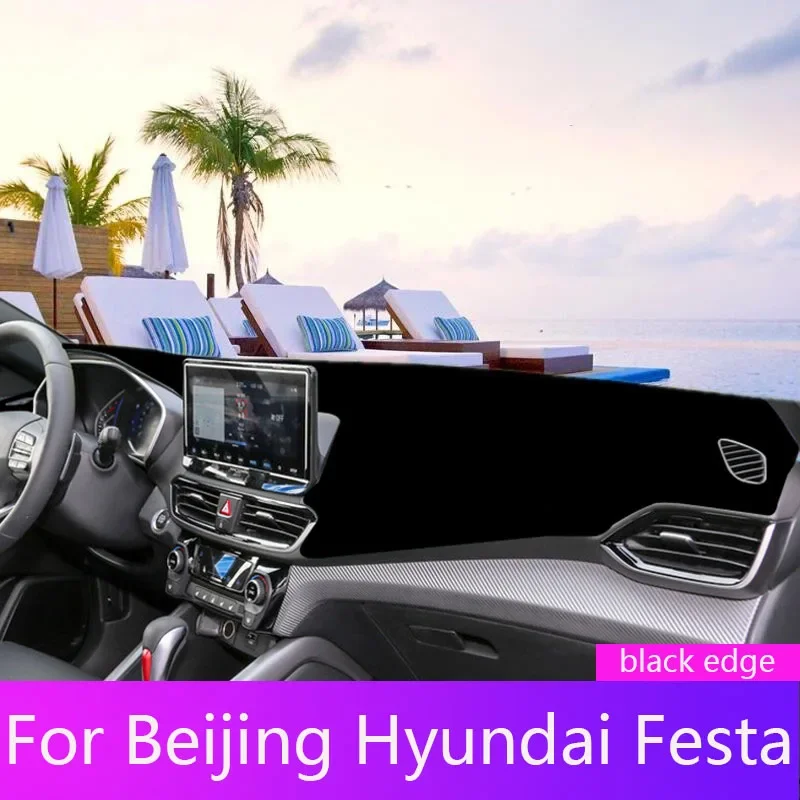 For Beijing Hyundai Festa Central Control Instrument Panel Light-proof Pad Sun Protection Pad Sun Protection Pad Car Accessories