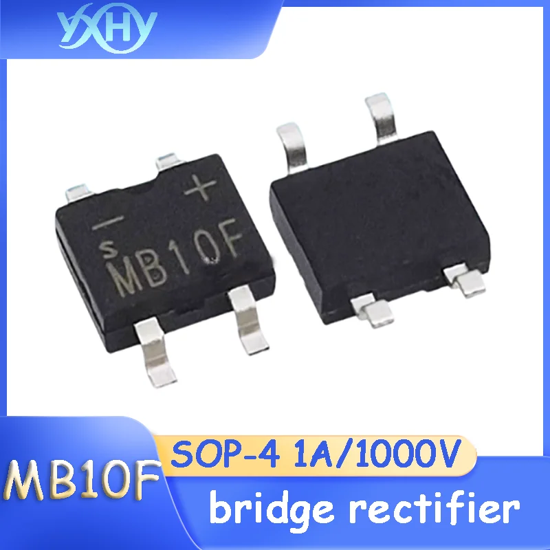 

20pcs Brand new genuine SMD rectifier bridge MB10F SOP-4 1A/1000V bridge rectifier