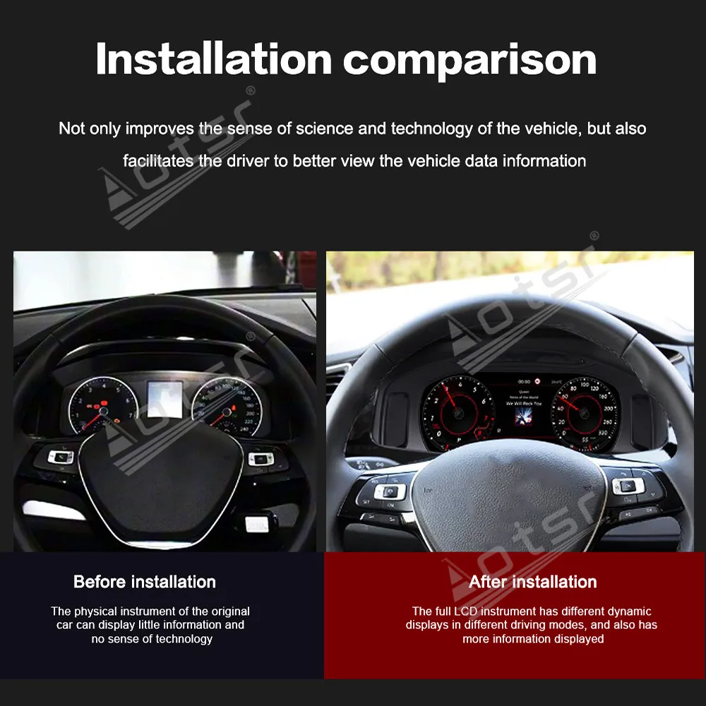 

10.25" Digital Cluster Odometer Screen For Volkswagen Multivan T5 2012-2019 LCD Instrument Panel Virtual Cockpit Speed Meter Car