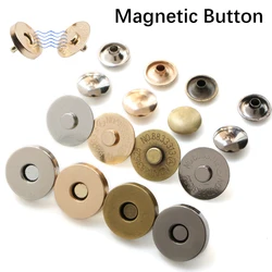 10sets 14mm/18mm Leathercrafts Fasteners Magnetic Button Magnetic Snaps for Handbag Wallet Notebook Cover Sewing Accessories