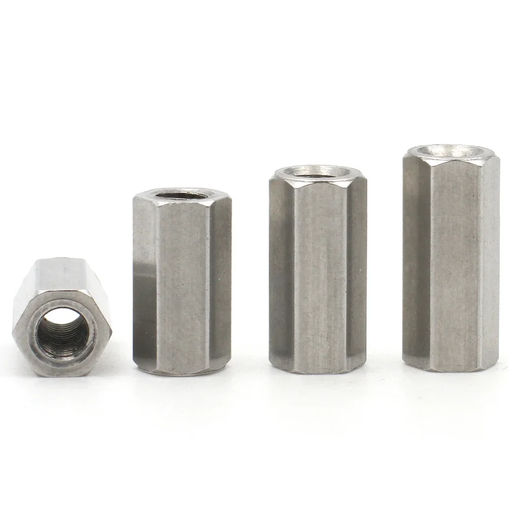 2/ 5/ 10pcs Hex Nut Bolt M2 M2.5 M3 M4 M5 M6 M8 M10 M12 304 Stainless Steel Hex Standoff Spacer Long Rod Coupling Hollow Bolt