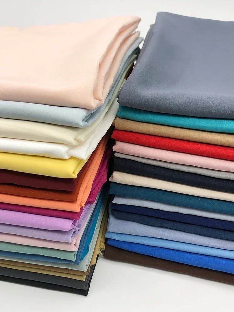 Silky Smooth Polyester Cotton Lining Fabric Summer By Meters for Dress Jacket Skirt Sewing Inner Cloth Thin Anti-wrinkle Plain