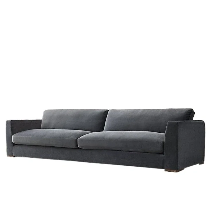 

Italian modern minimalist solid wood French rural retro solid wood furniture Nordic linen sofa