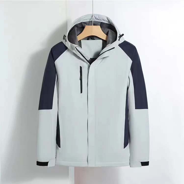 Pakaian Kerja Katun Thiened Jaet Pria Musim Dingin Sangat Baik untuk Pembersihan Otomatis Perbaikan Tahan Panas Tahan Angin dengan Cetakan Kata-kata