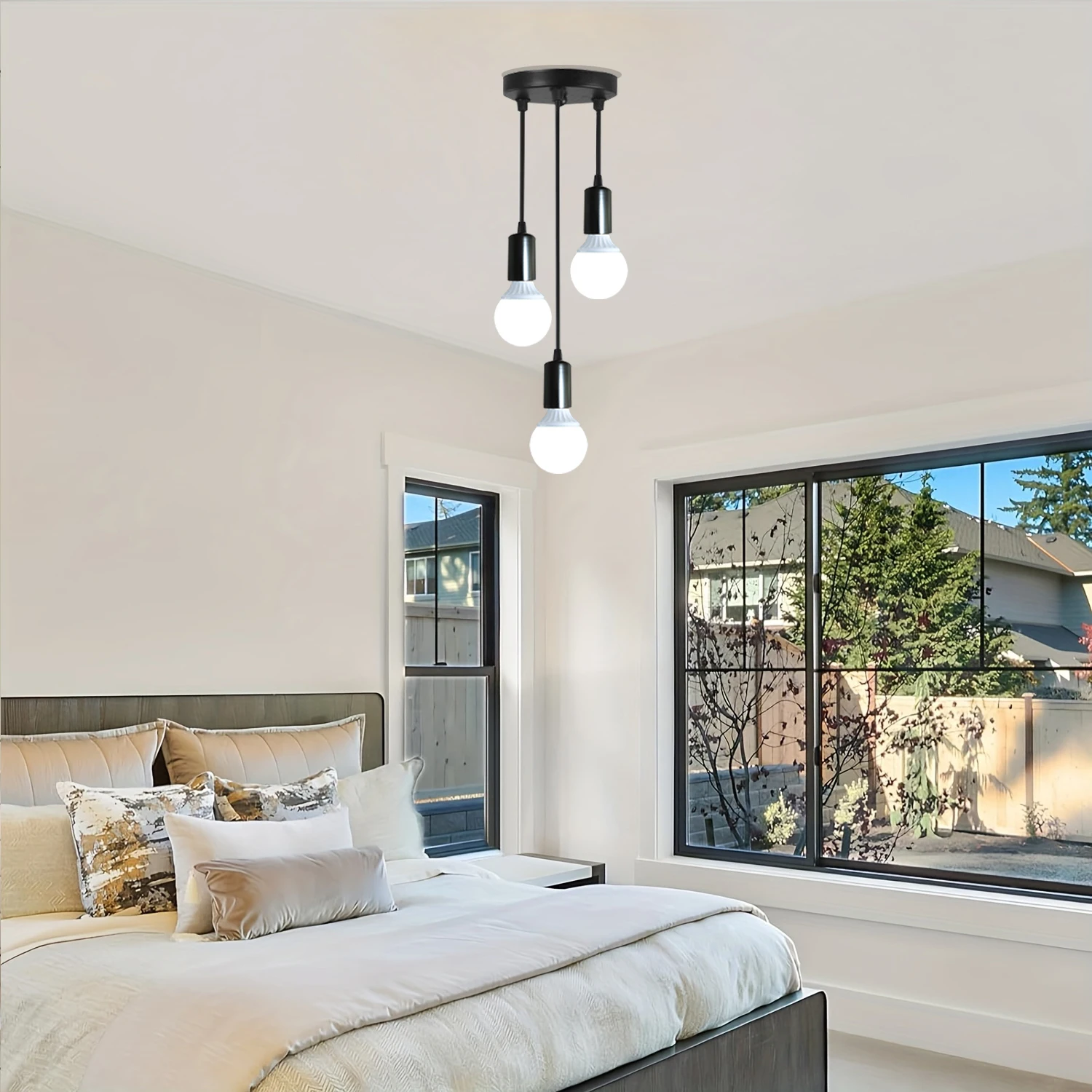 Nordico moderno e minimalista E27 lampadario camera da letto sala da pranzo cucina scala ingresso bagno apparecchi di illuminazione