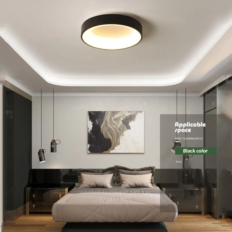 Nórdico LED Rodada Luz de Teto, Lâmpada de parede moderna, Home Decor, Indoor Porch Lights, Bedside Lamps, Controle remoto Lustre