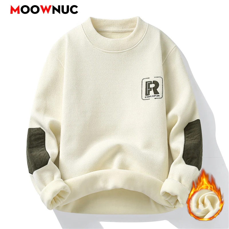 

Мужской повседневный вязаный свитер, пуловер, весенне-осенняя уличная одежда, мужская одежда, модная мужская уличная толстовка, однотонная