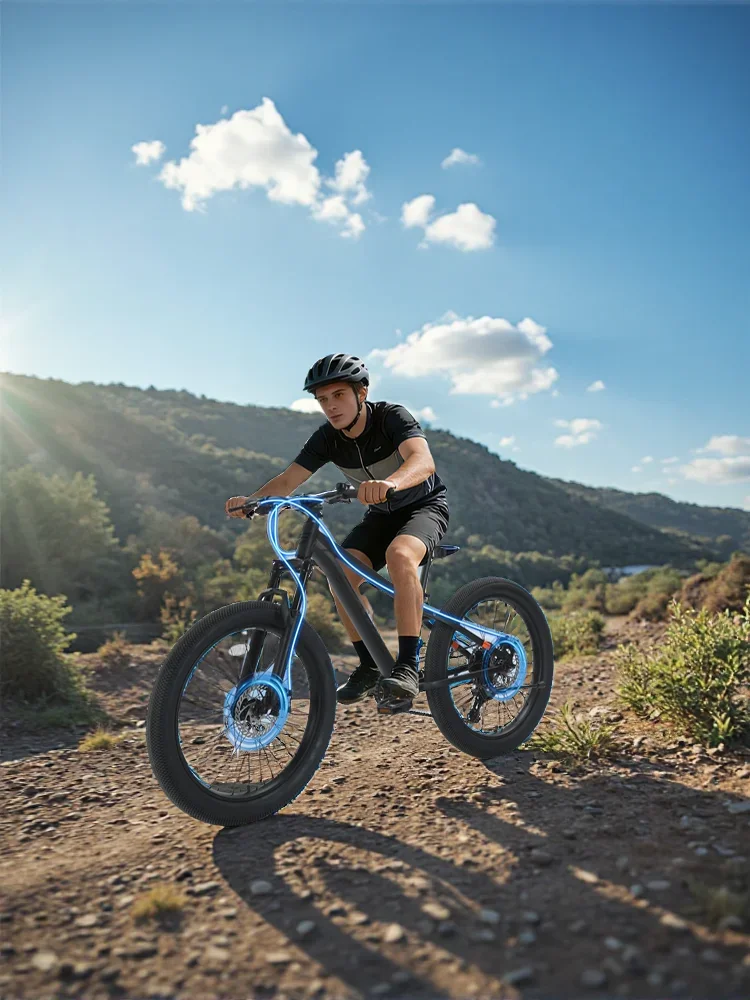 AliExpress Spatial MT24FS PRO 24" Fat Bike for Adults, 8 Speed Aluminum Mountain Bicycle with Lockable Front Suspension & Mechanical Disc Brakes, A