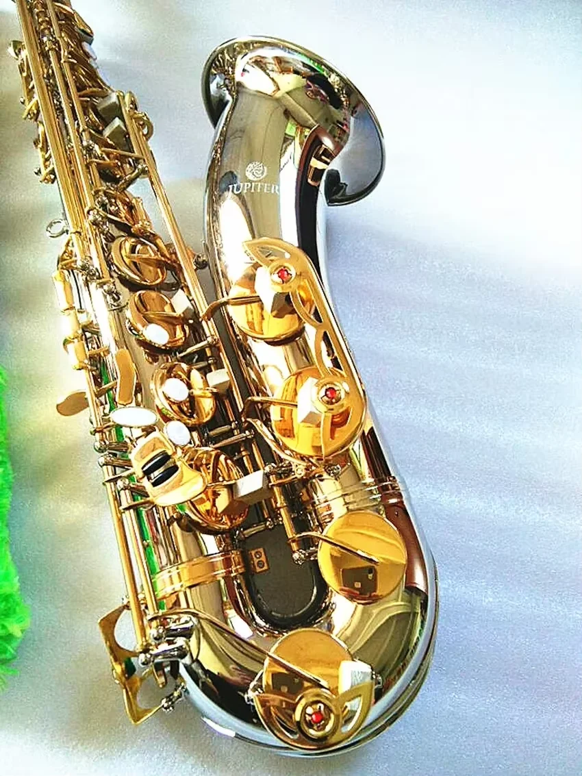 Jupiter JTS-1100SG Bb Tenor Saxophone Brand New Brass Silver Nickel Body Gold Lacquer Key B Flat Saxophone with Case