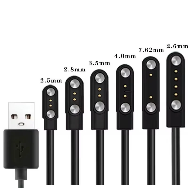 2 دبابيس 4 دبابيس Smartwatch حوض مهايئ شاحن USB كابل شحن الحبل للكبار/أطفال ساعة ذكية شحن الطاقة سلك الملحقات