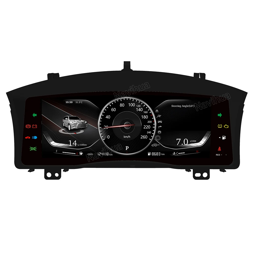 12.3 Inch LCD Screen For Lexus LX570 2007 2015 New Car Digital Cluster Automotive Virtual Cockpit Dashboard Speedometer Monitor