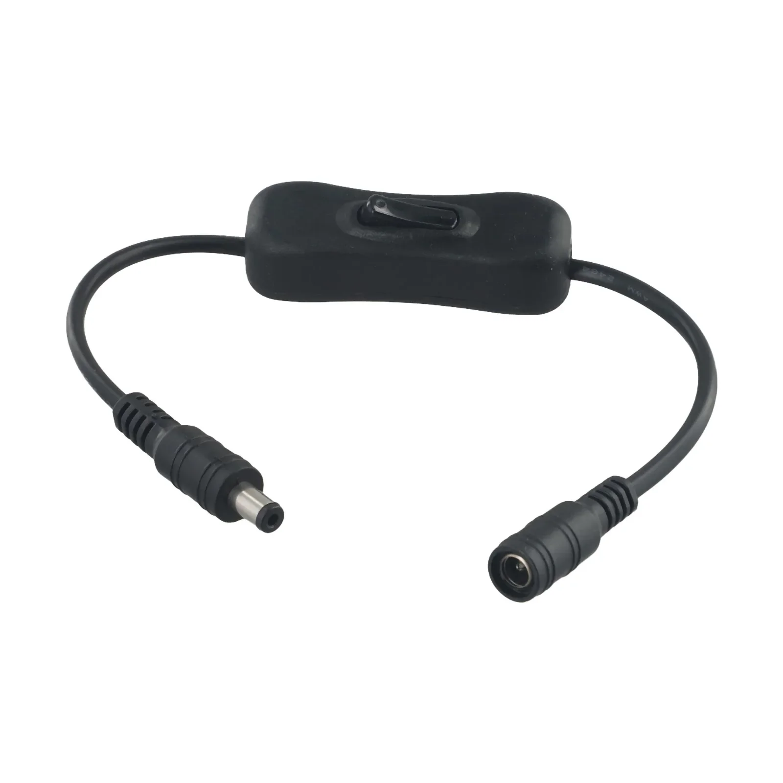 Joli à bascule marche/arrêt en ligne avec câble d'alimentation mâle femelle, interrupteur de connecteur CC pour bande lumineuse LED, accessoire d'outils électriques, 5.5x2.1mm