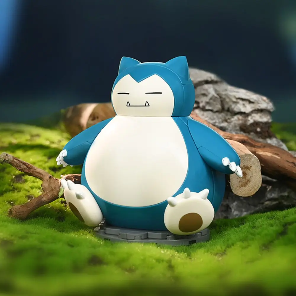 Original Pokemon Building Blocks Pikachu Snorlax Gengar Assembled Model Kit Anime Figure Model DIY Block Bricks Kids Toys Gifts