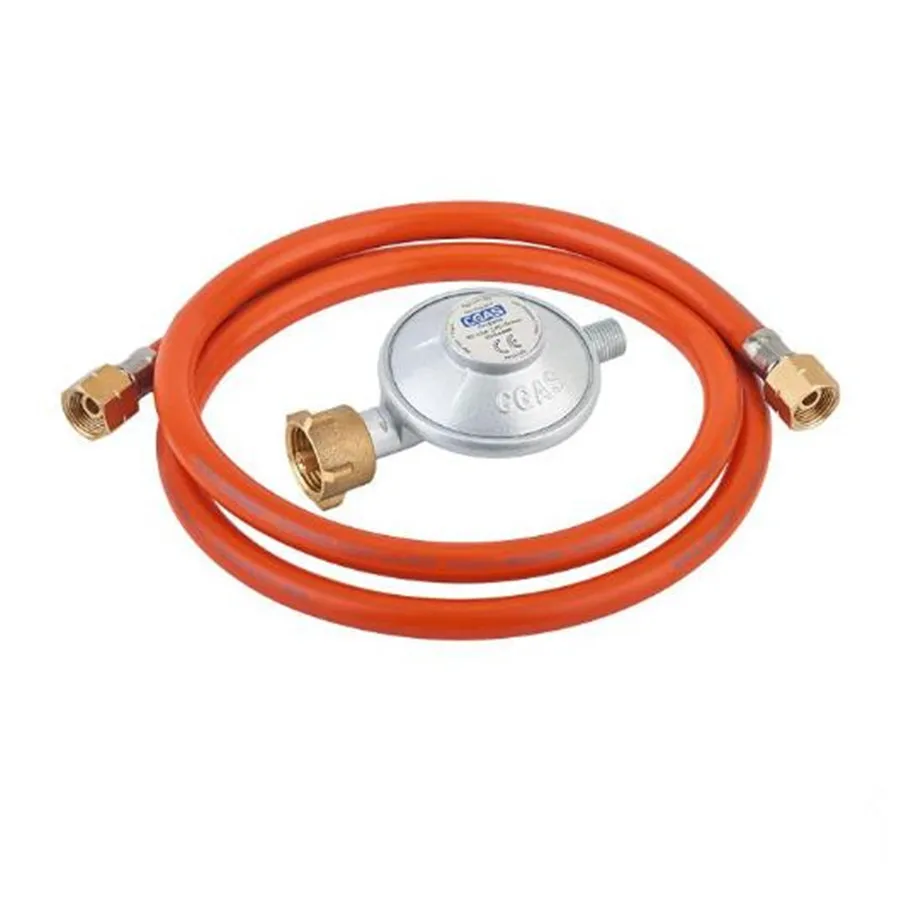 Low Pressure Gas Regulator with 1.2M Hose 50Mbar BBQ Gill Stove Gas Adaptor Accessories Home Cooking LPG Gas Valve Part Germany