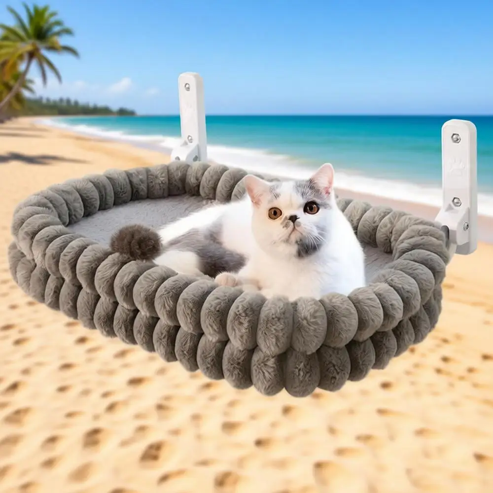 

Reversible Cushioned Cat Window Bed for Large Grey Felines and Kittens