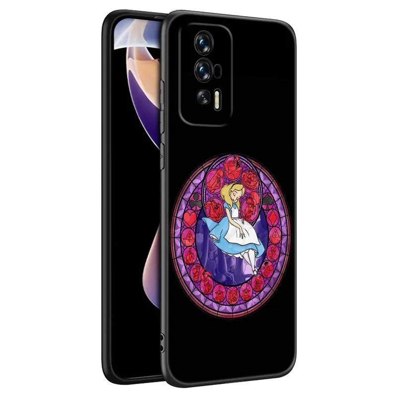 Disney Black Princess Phone Case For Xiaomi Redmi 11 Prime 11A 12C 13C A1 A2 + A3 12 4G 10 5G 9A 10A 9C 10C 9i 12R 13R Note 9T