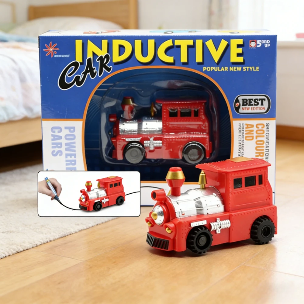 

Робот-следователь линии, индукционная развивающая игрушка, машинка-трансформер, DIY, литая машинка, «волшебная ручка», пингвин, свинья