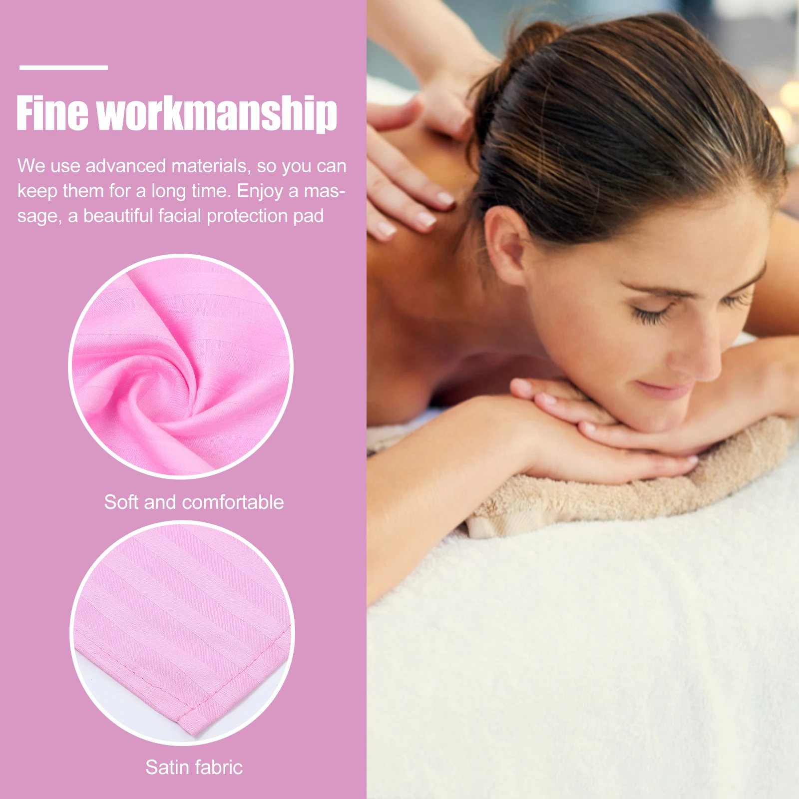 

Disposable Massage Bed Cloth Satin Face Pad Cover Breathing Hole Spa Cushion Sheet Beauty Salon Supplies Comfortable Towel