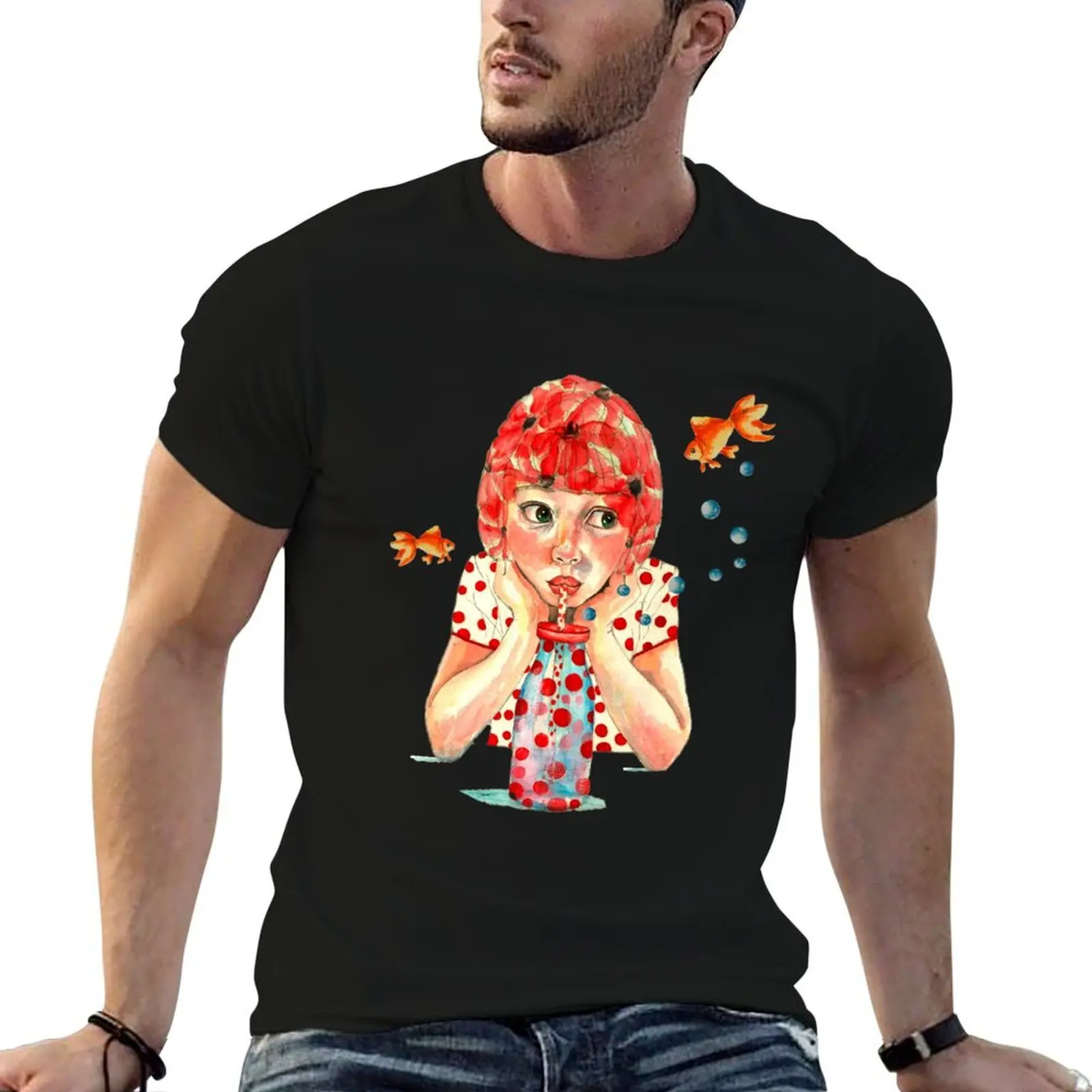 Fishes T-Shirt Trendy Print Short Sleeve T-Shirt