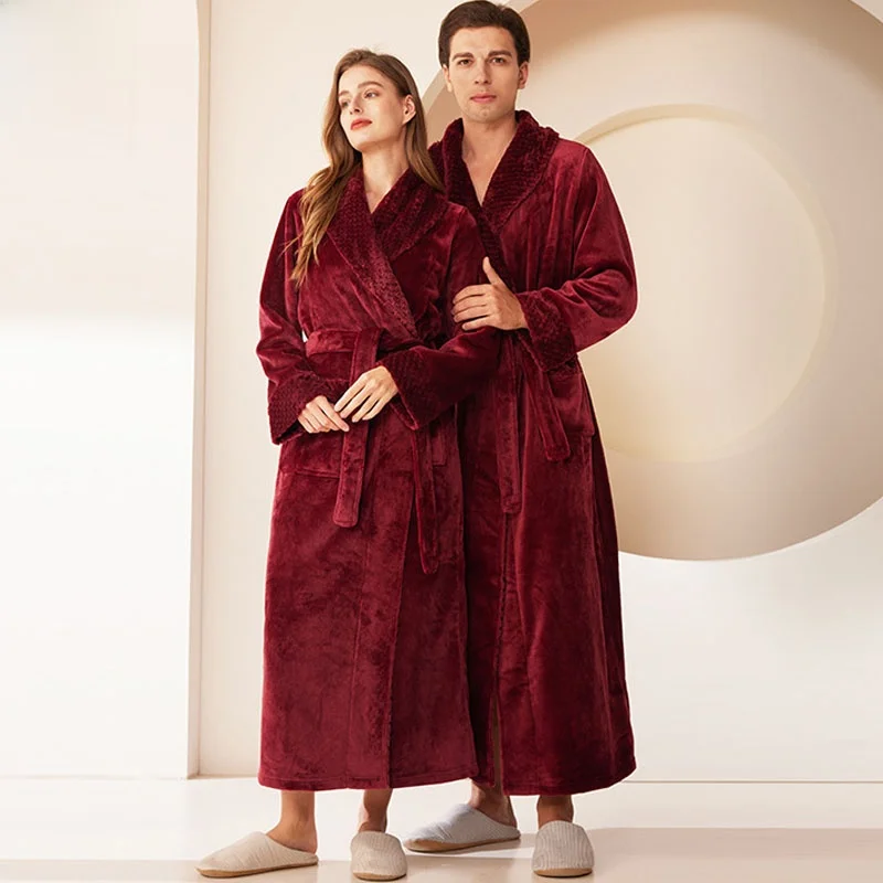 couple's-fleece-lined-long-thick-sexy-coral-velvet-men's-sleep-robe-autumn-winter-new-arrival-universal-four-seasons-home-wear