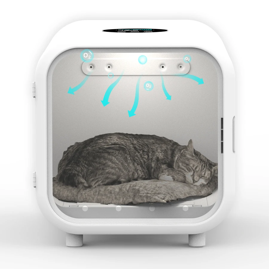 

In Stock Cheap Portable Dog Cat Puppy Pet ICU for Medical Veterinary Clinic Small Animal Use Oxygen Chamber