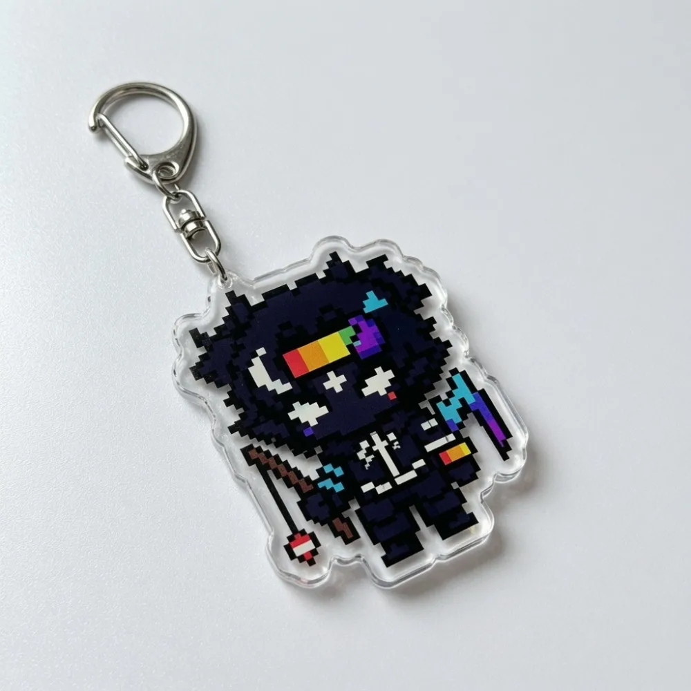 Cute Chibi Wifies Squiddo Ashswag Keychain Accessories Bag Charms PrinceZam Eggchan Spoke Parrot Keyrings Jewelry Fans Gifts view 2
