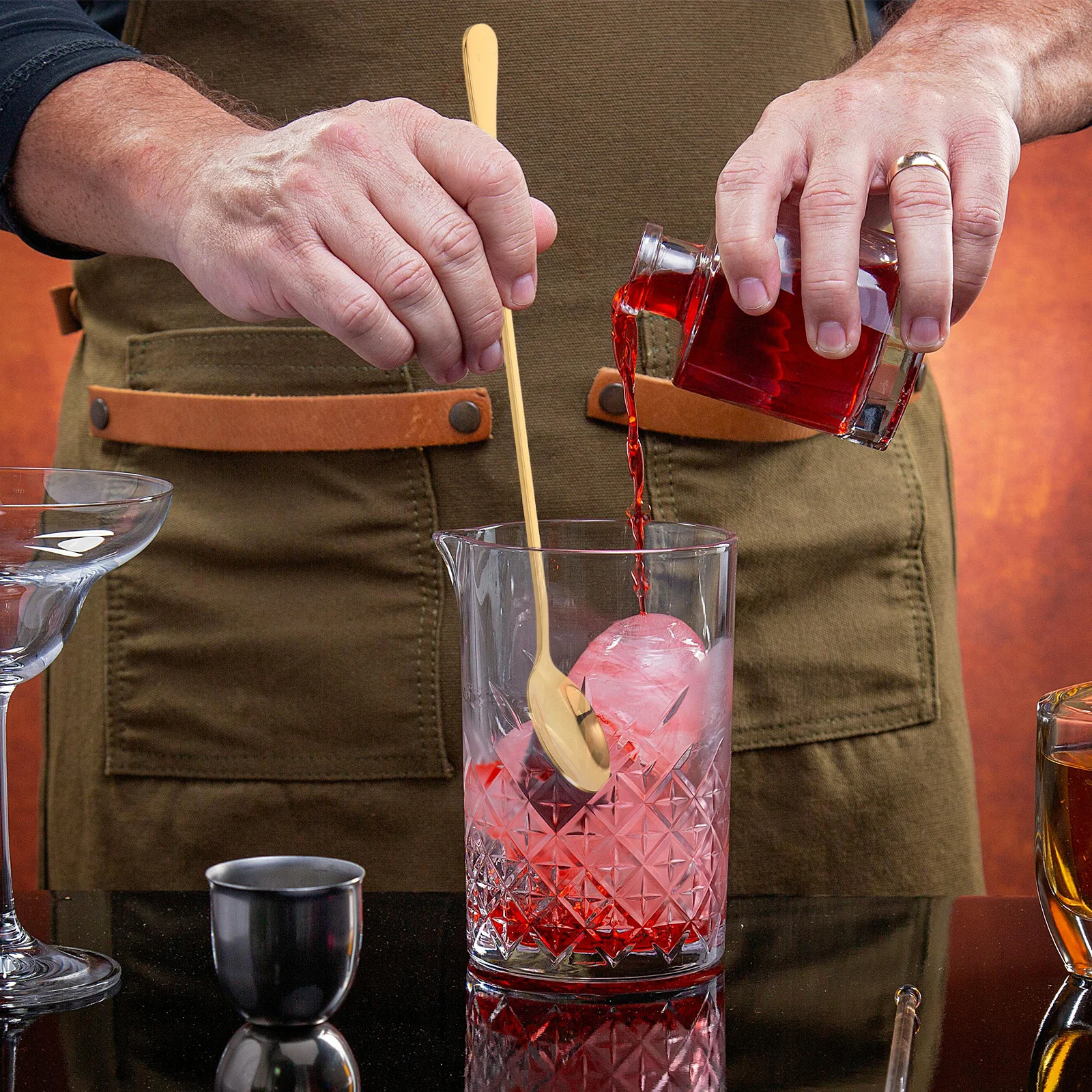 

2Pcs Stainless Steel Long Handle Ice Spoon Creative Bar Stirrer Mixing Spoon Coffee Tea Cocktail Bar Accessories