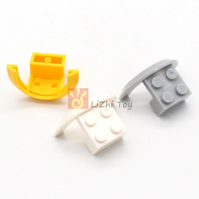 10pcs MOC 50745 Vehicle Mudguard 4x2 1/2x1 2/3 with Arch Round Brick Building Blocks Compatible Car High-Tech Parts Toy