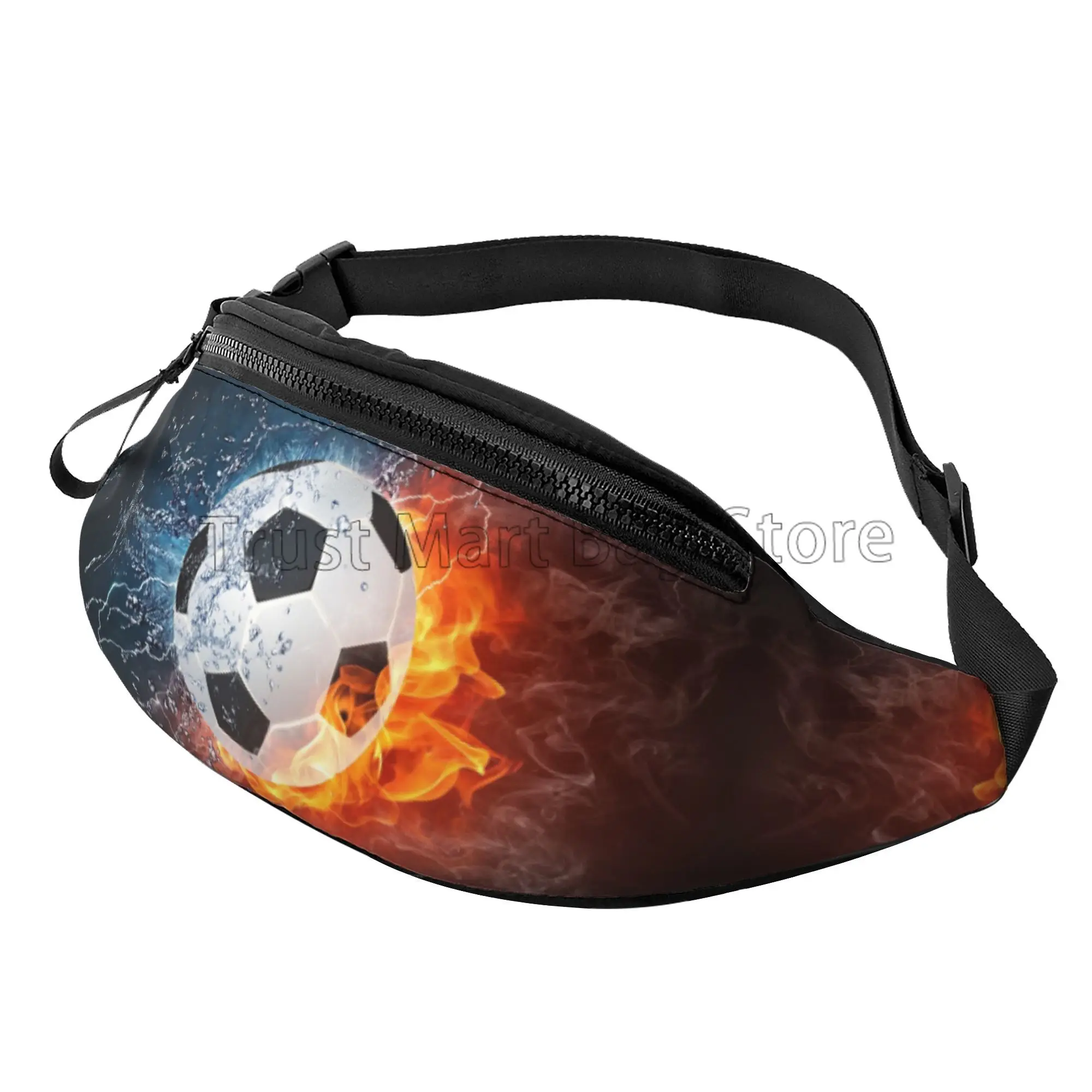 Soccer Ball Pattern Fanny Pack for Men Women Unisex Casual Waist Bag for Running Hiking Travel Walking Sport Fishing Waist Packs