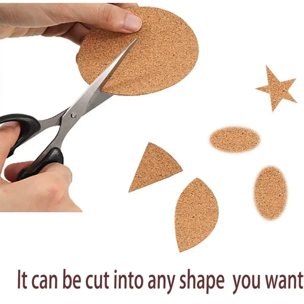 2/4/6 قطعة قواعد أكواب من الفلين المستديرة، قواعد أكواب خشبية سميكة للمشروبات، قواعد أكواب بار مقاومة للحرارة للمطبخ والمطعم والمنزل والمقهى #3