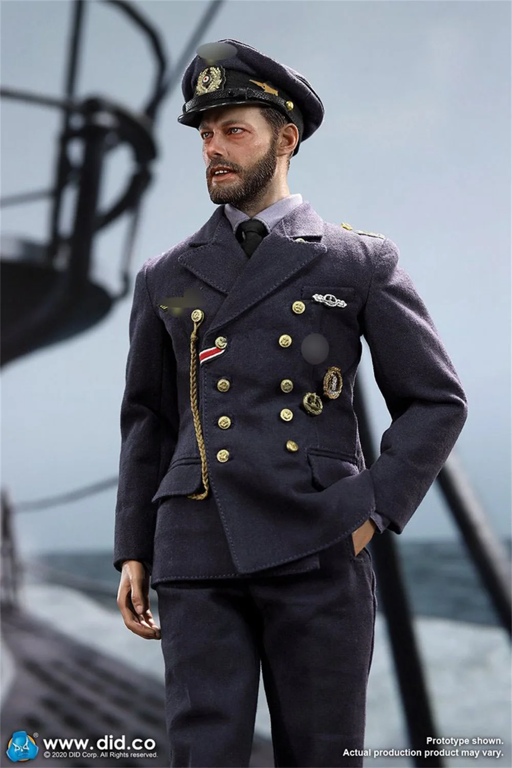 

DID 1/6 D80149 WWII U-Boat German Stabsober Mechaniker Johann Dressing Uniform Suit Set Cap Model For 12inch Action