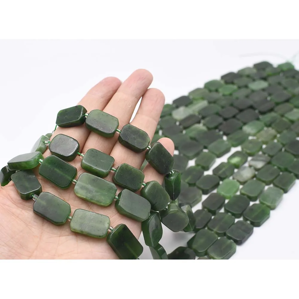 

13x16mm Natural Smooth jasper irregular rectangle shape Stone Beads For DIY necklace bracelet jewelry make 15 "free delivery